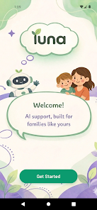 LUNA assistant chat — a calm space for parents